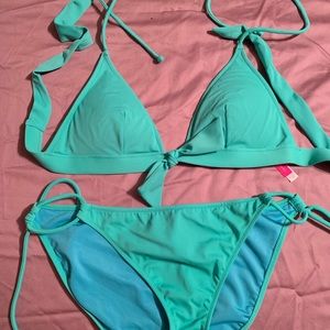 MintGreen Victoria’s Secret Padded Triangle Bikini